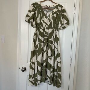 White Closet Linen Blend Dress